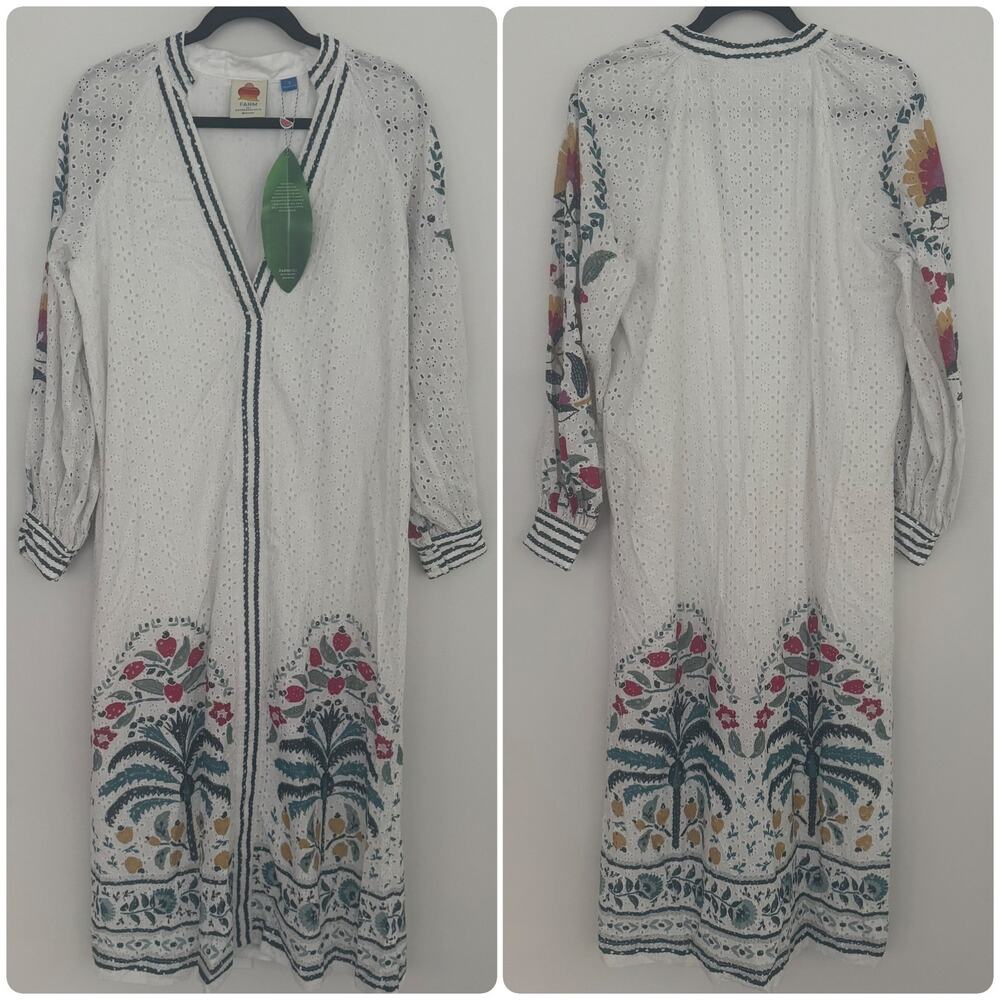 Farm Rio Eyelet Floral Coverup - Picture 1 of 8
